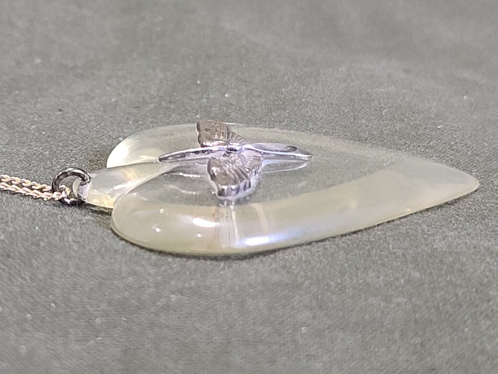 Army Air Corps Lucite Heart Necklace — image 5