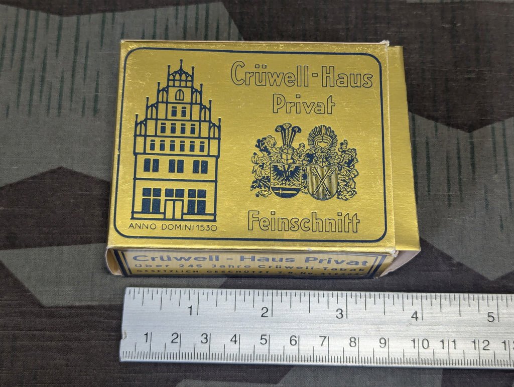Post War Crüwell Haus Feinschnitt Tobacco Package Empty — image 2
