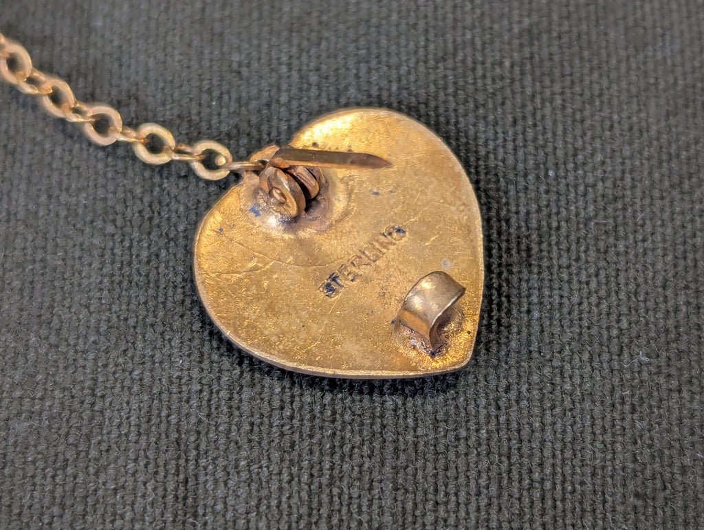 Always in my Heart USMC Sweetheart Chain Pin Sterling NOS — image 5