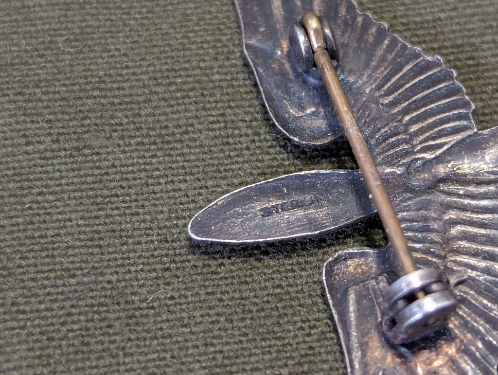 Army Air Corps Puffy Heart Sweetheart Pin Sterling — image 3