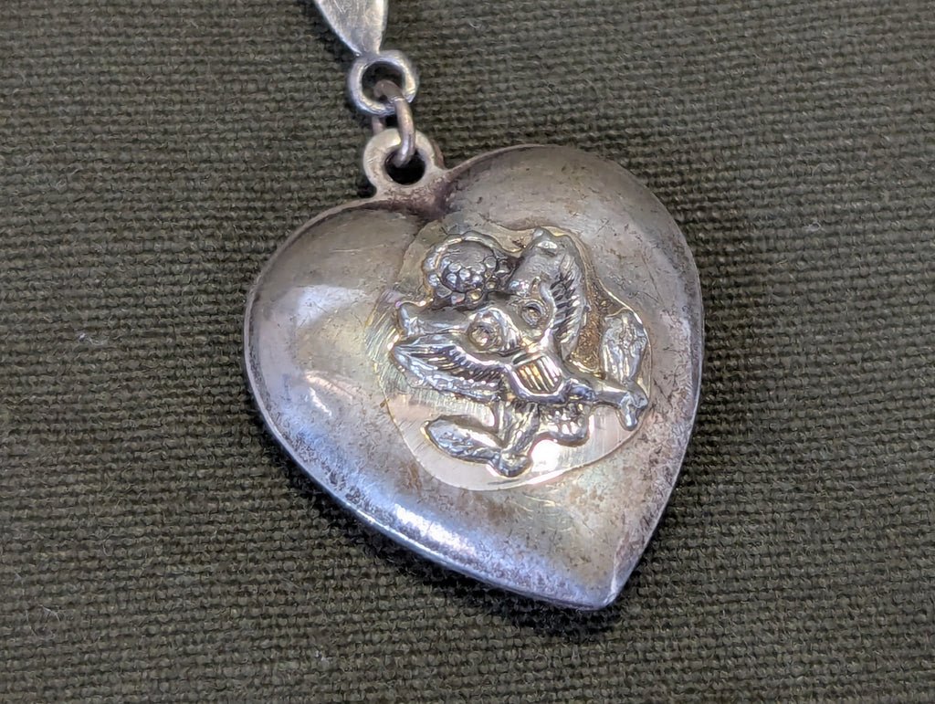 Army Air Corps Puffy Heart Sweetheart Pin Sterling — image 4