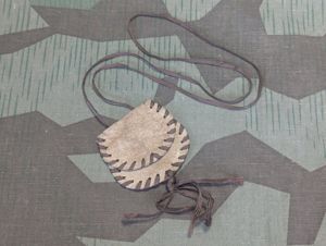 Small German Leather And Rayon Coin Purse