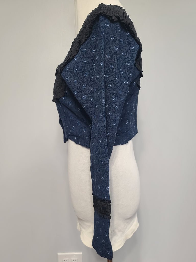 Dark Blue German Traditional Dirndl Blouse(B-37' W-31) — image 2