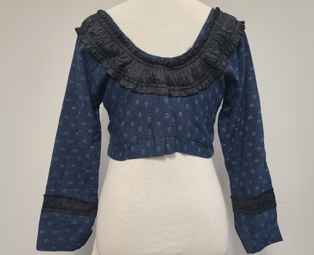 Dark Blue German Traditional Dirndl Blouse(B-37' W-31) — image 3