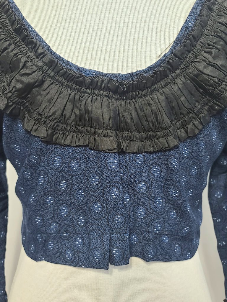 Dark Blue German Traditional Dirndl Blouse(B-37' W-31) — image 6