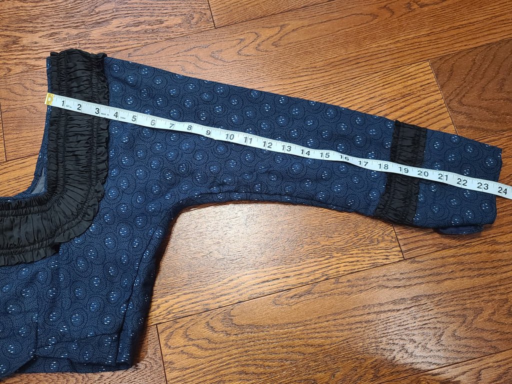 Dark Blue German Traditional Dirndl Blouse(B-37' W-31) — image 9