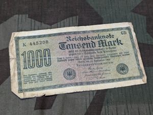 Reichsbanknote 1000 Marks (1920s Inflation Money)