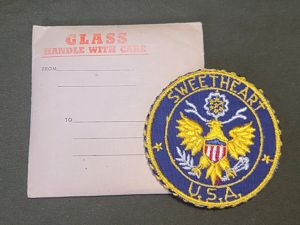 Army Sweetheart Patch Mirror in Envelope