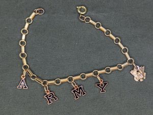 Army Letter Charm Sweetheart Bracelet
