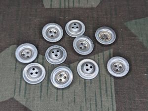 Aluminum Zeltbahn Buttons (Lot of 10)