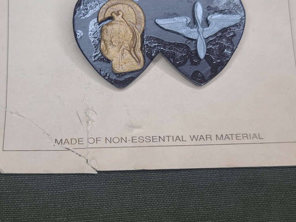 WAC Army Air Corps Heart Pin on Card — image 3