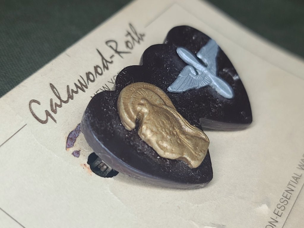 WAC Army Air Corps Heart Pin on Card — image 6