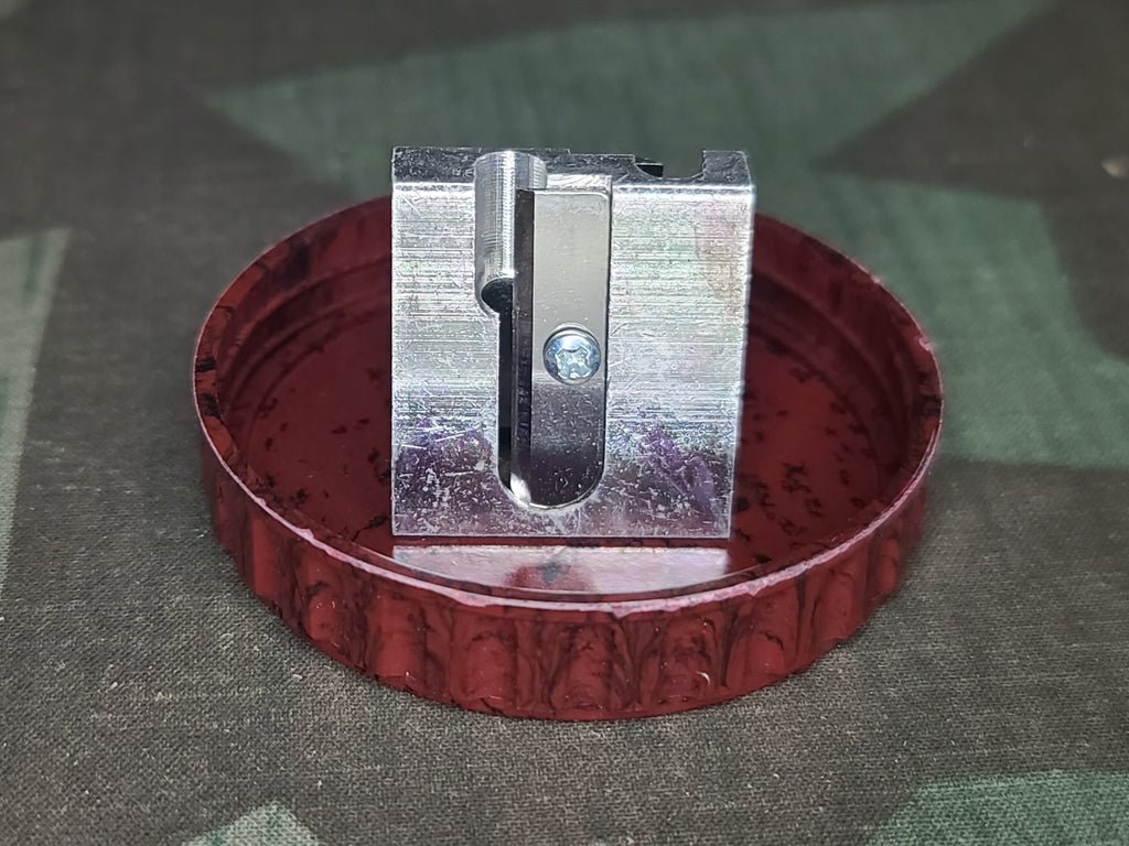 Reproduction Red Bakelite Double Pencil Sharpener — image 7