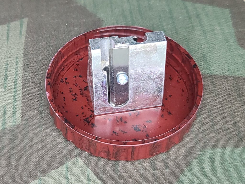 Reproduction Red Bakelite Double Pencil Sharpener — image 8