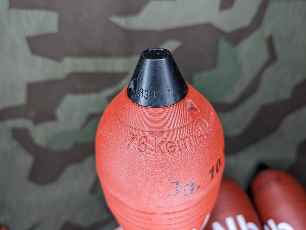 Set of 3 Nebel Wgr.34 8cm Mortar Rounds Painted - 3.0 - PLA/Resin - 0.2 - 10% Cubic — image 3