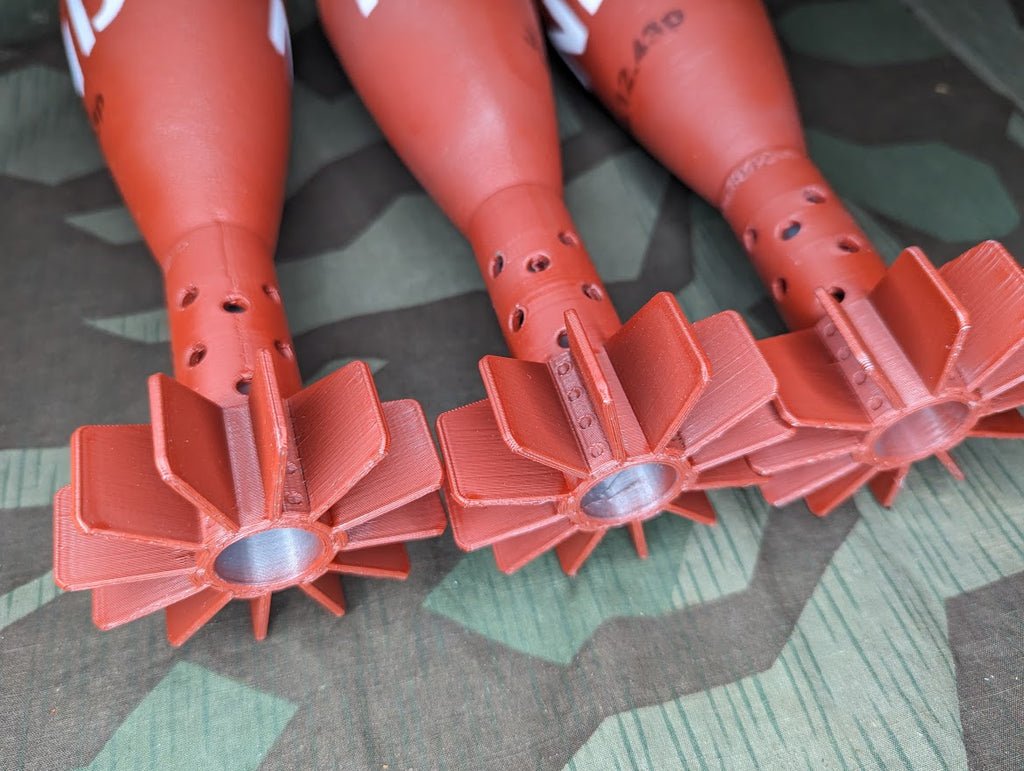 Set of 3 Nebel Wgr.34 8cm Mortar Rounds Painted - 3.0 - PLA/Resin - 0.2 - 10% Cubic — image 5