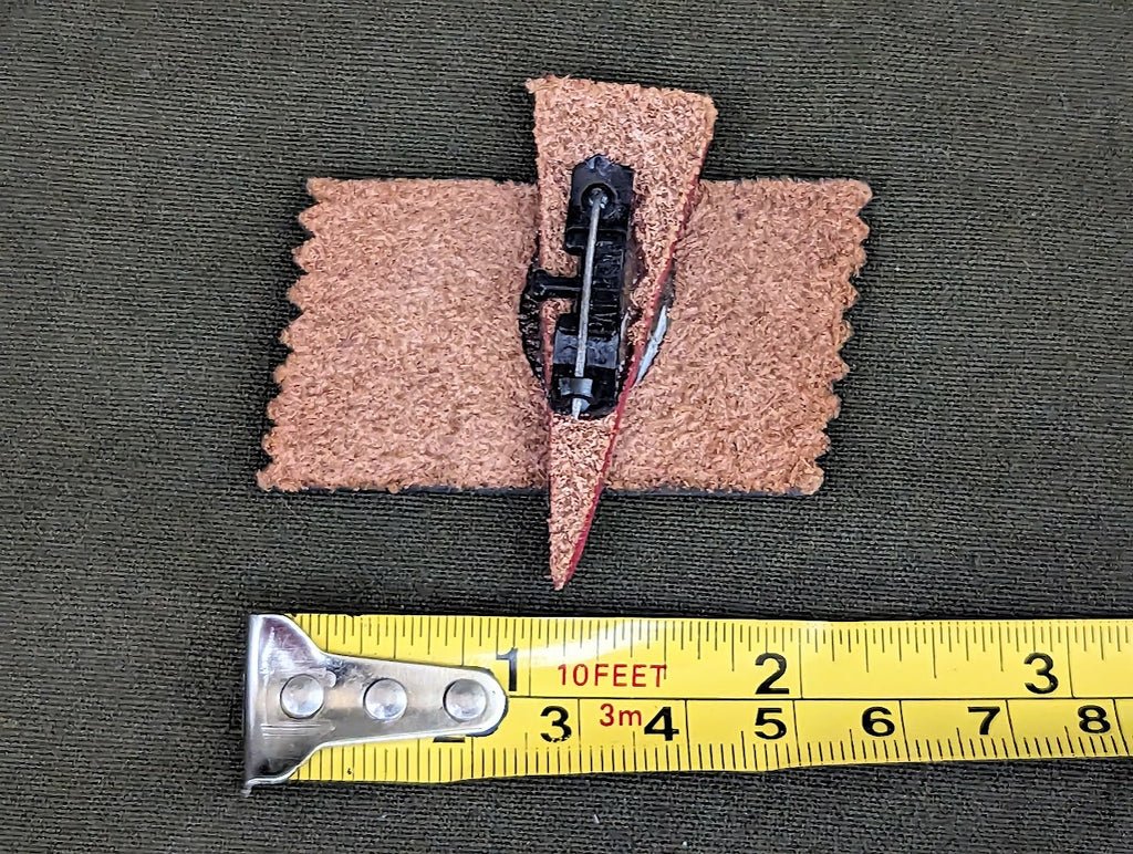 My Man is in the Army No Trespassing Leather Sign Pin — image 2