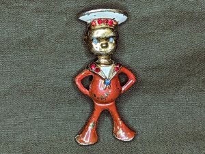 Ugly Sailor Baby Pin with Rhinestones
