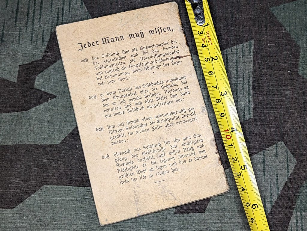 WWI Soldbuch Fussartl. Rgt. 9 — image 2