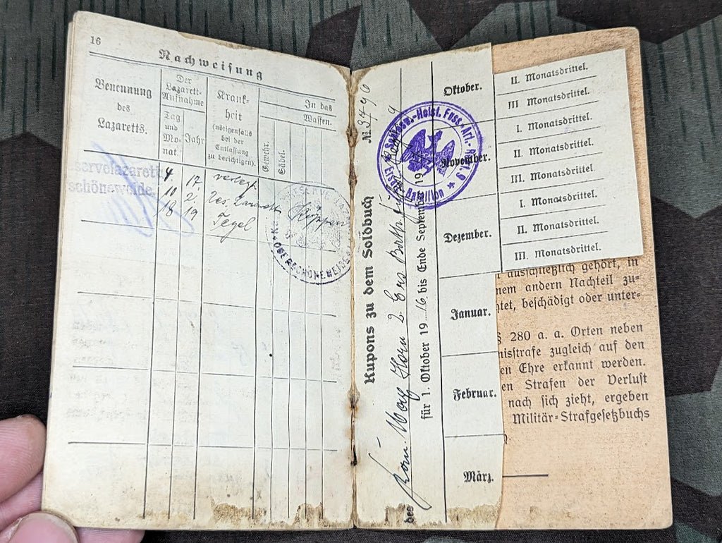 WWI Soldbuch Fussartl. Rgt. 9 — image 5