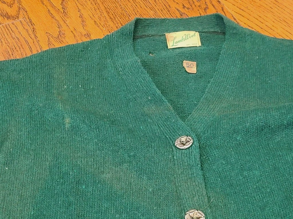 Green Wool Sweater Size 50 (AS-IS)(44'-46' Chest) — image 21