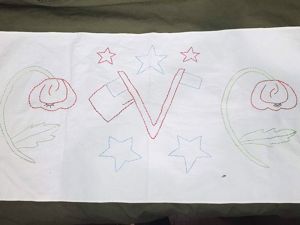 V for Victory Flags and Flower Linen