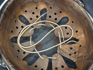 Reproduction Helmet Drawstring 'Big Weave Aged'