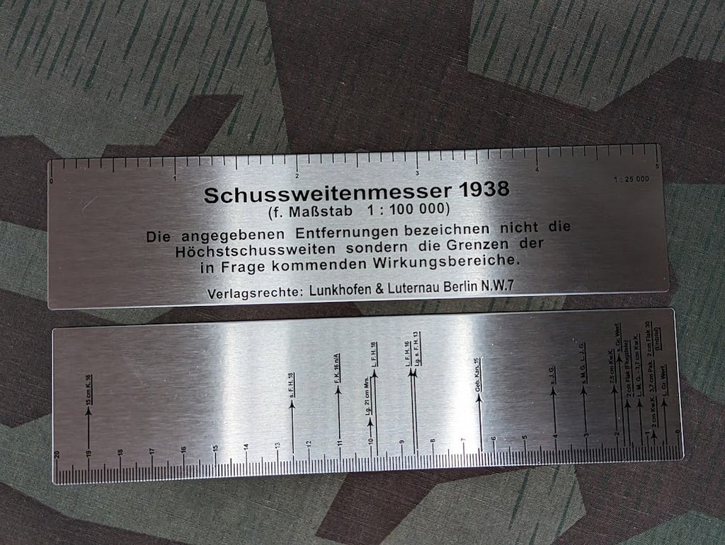 German Map Case Ruler Schussweitenmesser 1938 — image 4