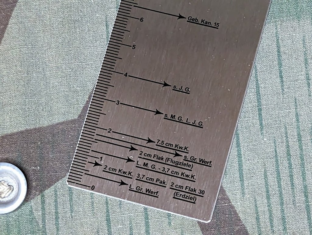 German Map Case Ruler Schussweitenmesser 1938 — image 5