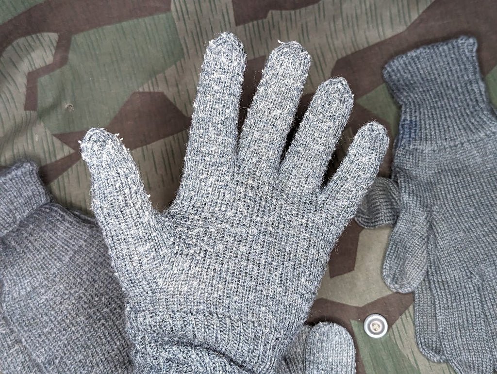 Gray Wool Gloves Economy German Reenactment Gloves — image 12