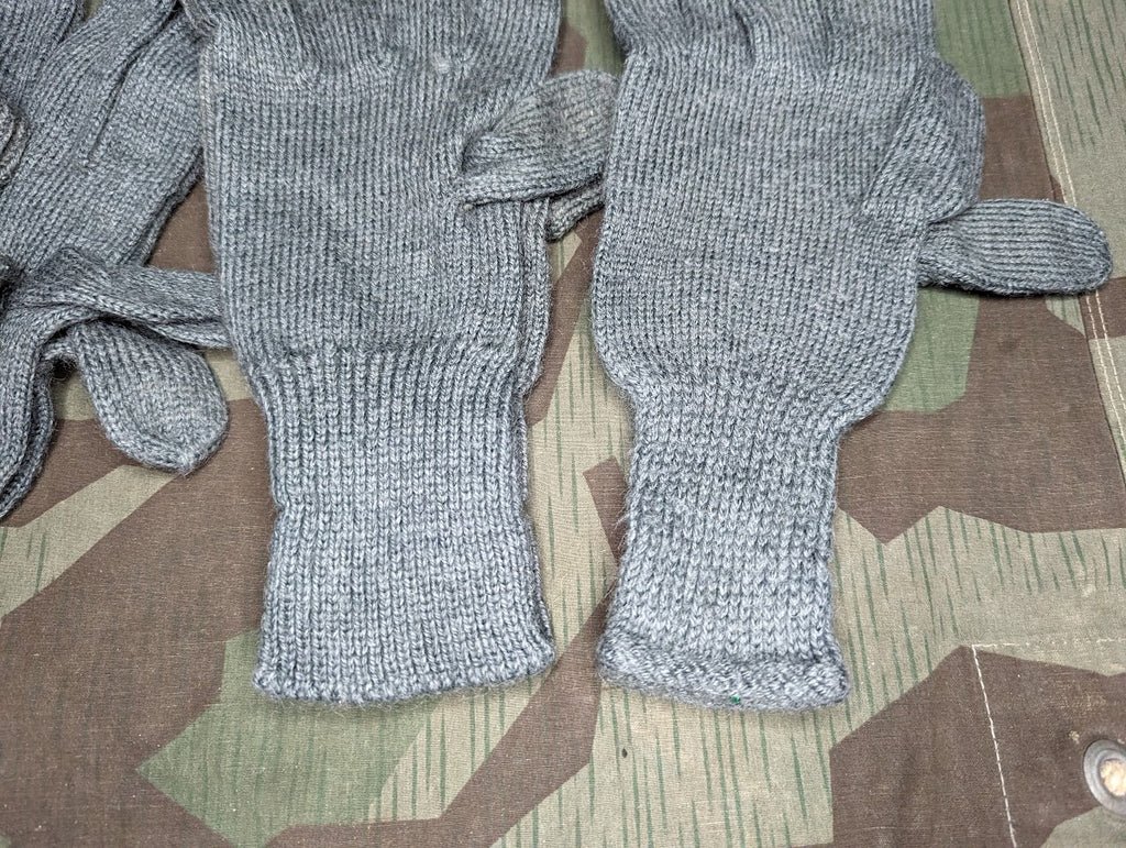 Gray Wool Gloves Economy German Reenactment Gloves — image 3