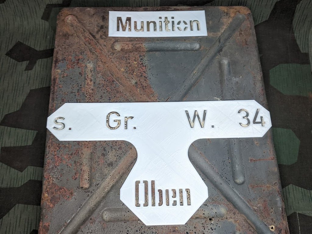 8cm Stencil Set for Steel Boxes 3D Printed — image 2