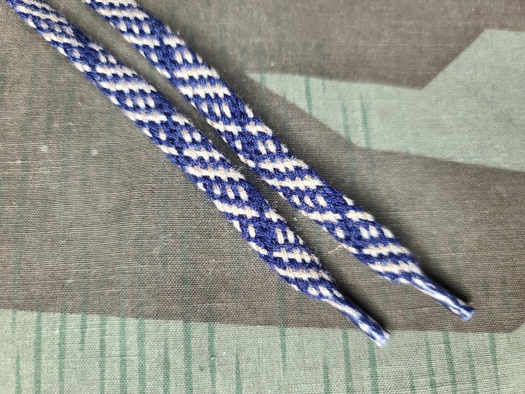 Blue Pattern Shoelaces 40cm 16in. — image 3