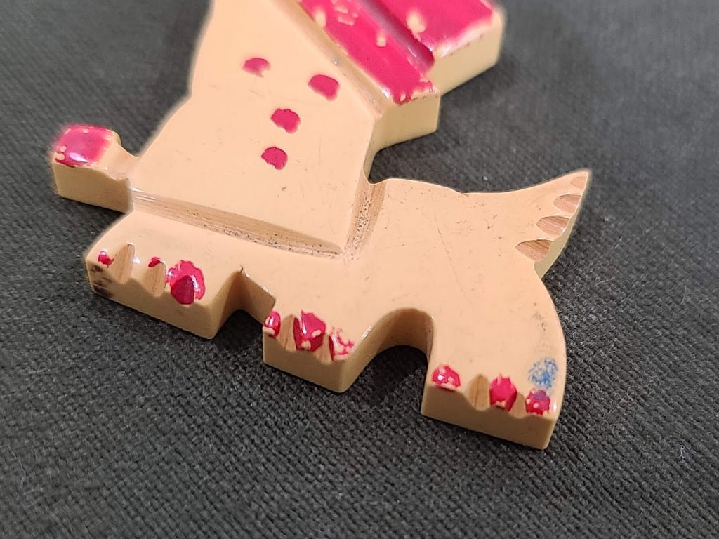 Bakelite Dog with Hat Charm — image 3