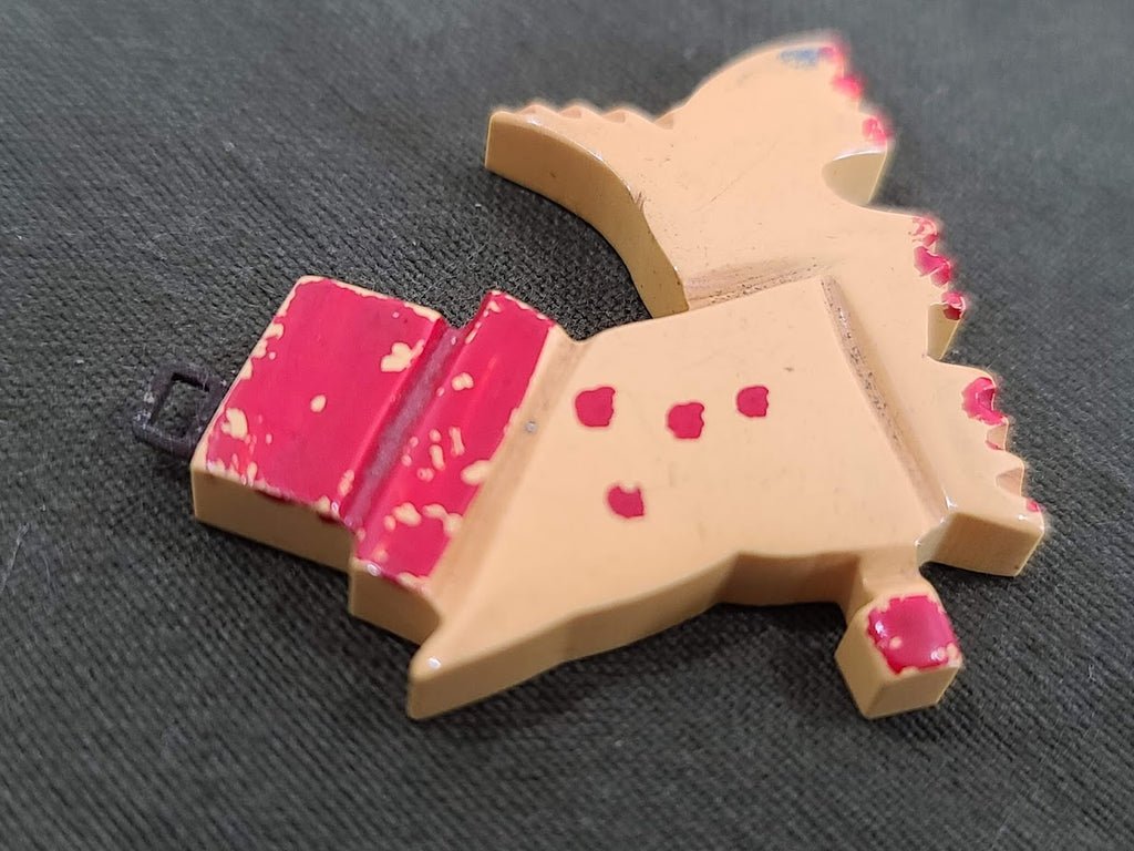 Bakelite Dog with Hat Charm — image 4