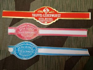 Original Sausage Wrappers Leberwurst, Schinkenwurst, Blockwurst (Set of 3)