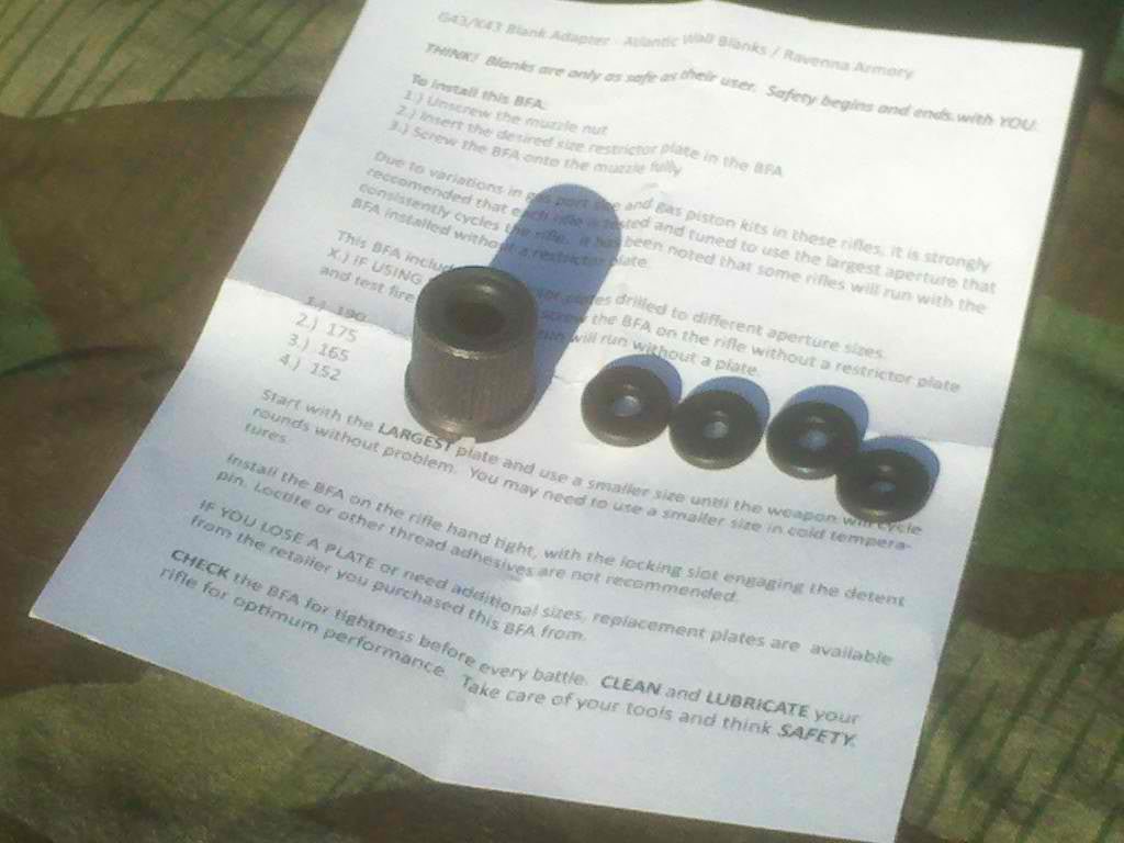 G43 K43 Blank Fire Muzzle Nut Set (NOW IN STOCK) — image 4