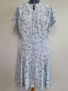Light Blue Abstract Print Dress(B-47' W-40' H-45')