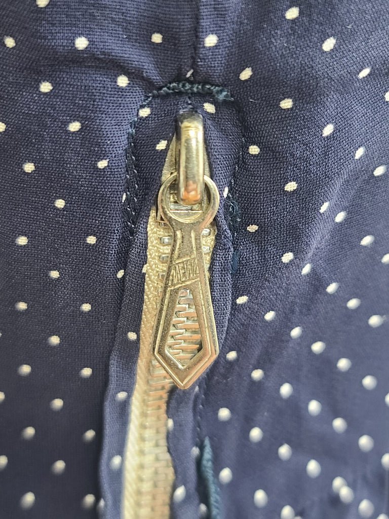 German Blue Dress with White Trim and Detachable Collar(B-36' W-28' H-41') — image 17