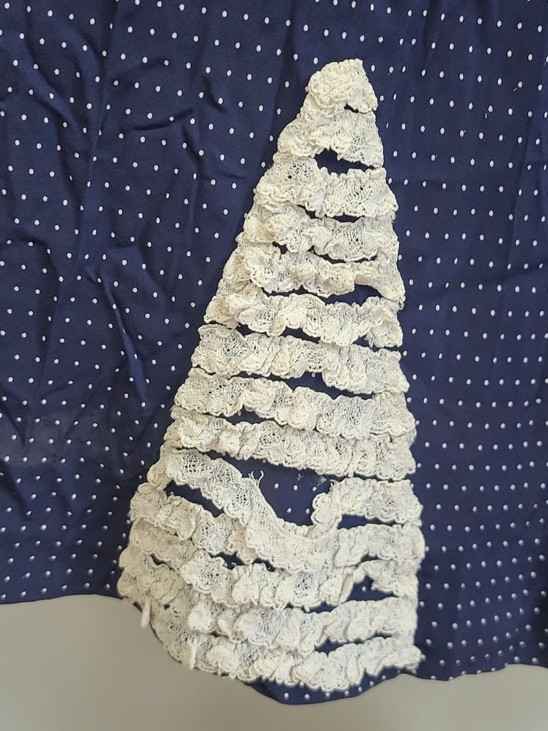 German Blue Dress with White Trim and Detachable Collar(B-36' W-28' H-41') — image 18