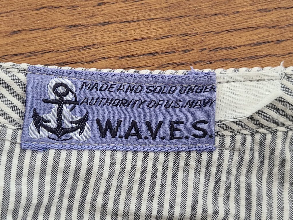 WAVES Seersucker Garrison Cap (Size 20) — image 3