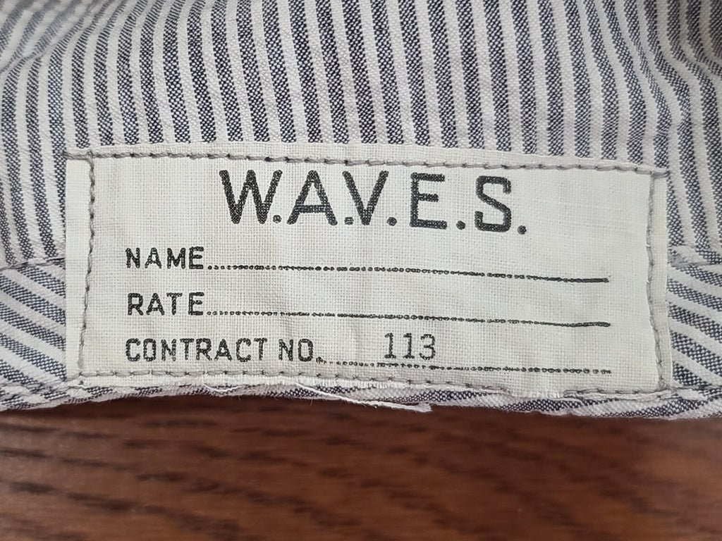 WAVES Seersucker Garrison Cap (Size 20) — image 4