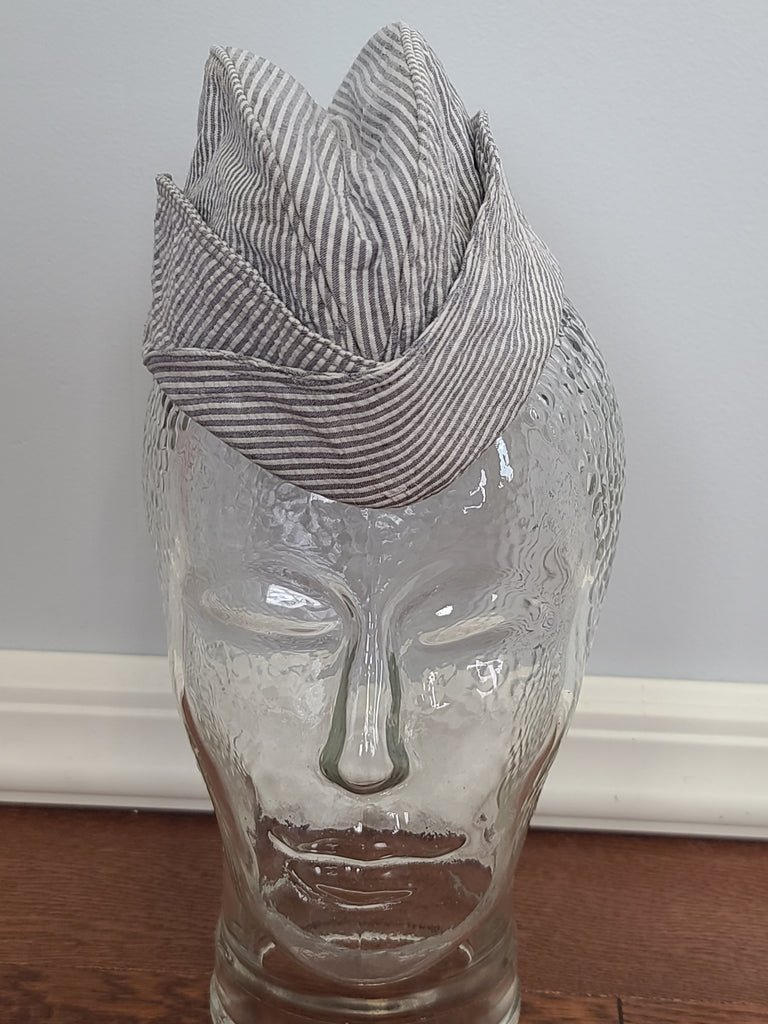 WAVES Seersucker Garrison Cap (Size 20) — image 8