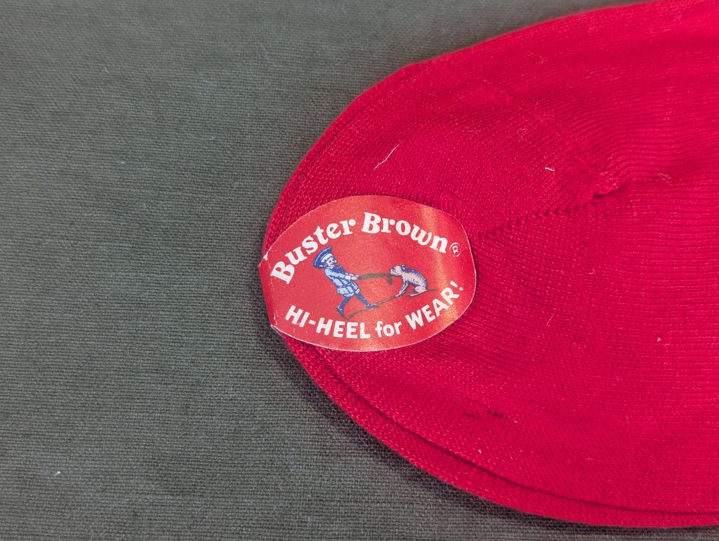 Red Bobby Socks with Original Label NOS (Fits Shoe Size 6.5-7) — image 3