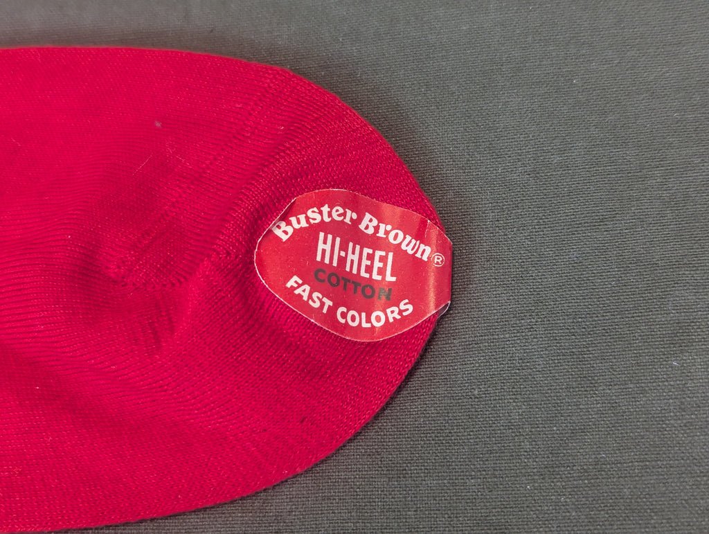 Red Bobby Socks with Original Label NOS (Fits Shoe Size 6.5-7) — image 4