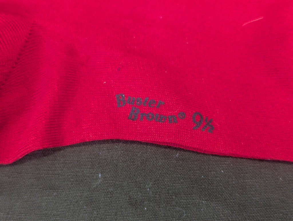 Red Bobby Socks with Original Label NOS (Fits Shoe Size 6.5-7) — image 5