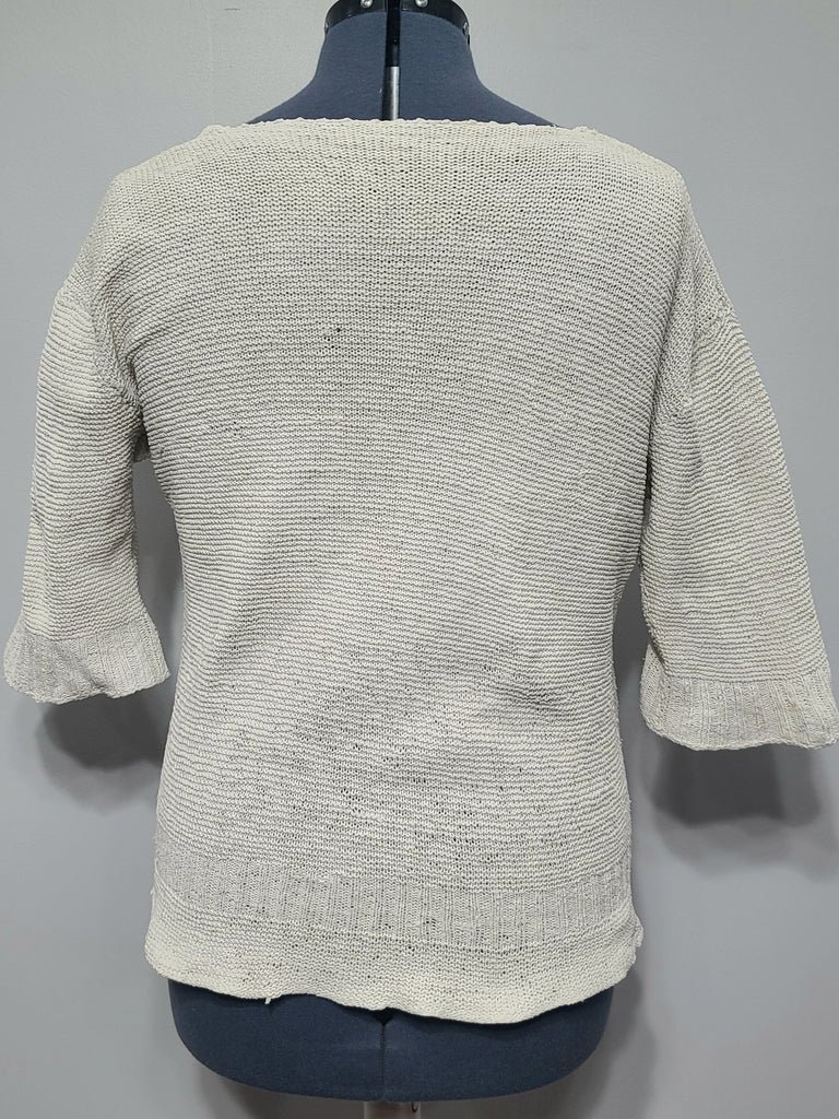German Off-White Short Sleeve Sweater(B-44' W-38') — image 2