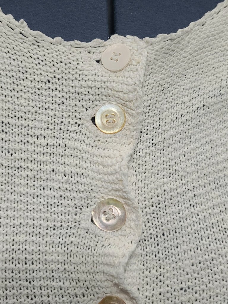 German Off-White Short Sleeve Sweater(B-44' W-38') — image 5