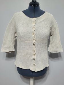 German Off-White Short Sleeve Sweater(B-44' W-38')