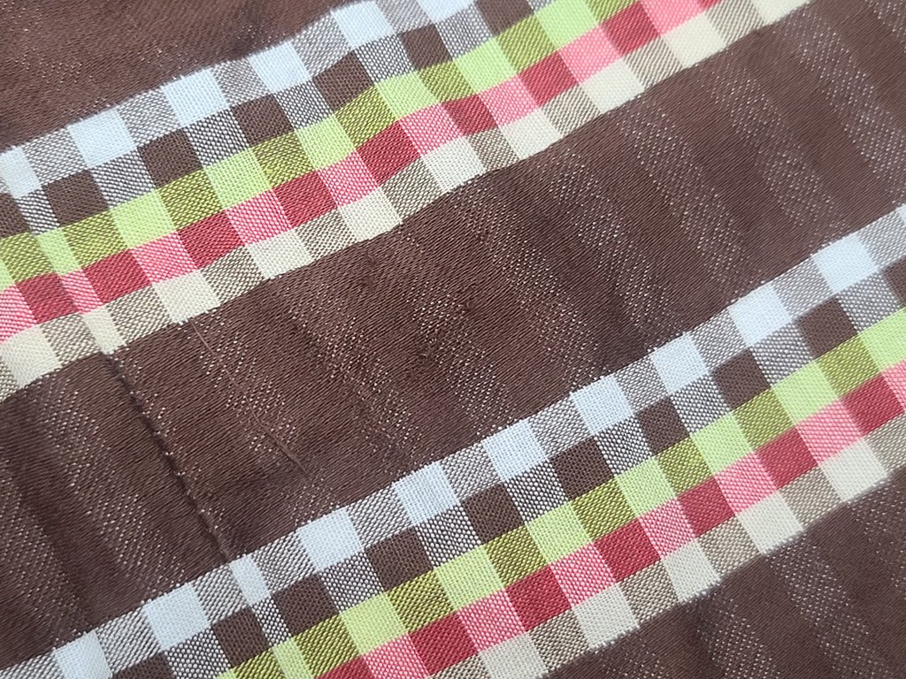 Brown Plaid Stripe Peplum Dress(B-34' W-24' H-34') — image 14